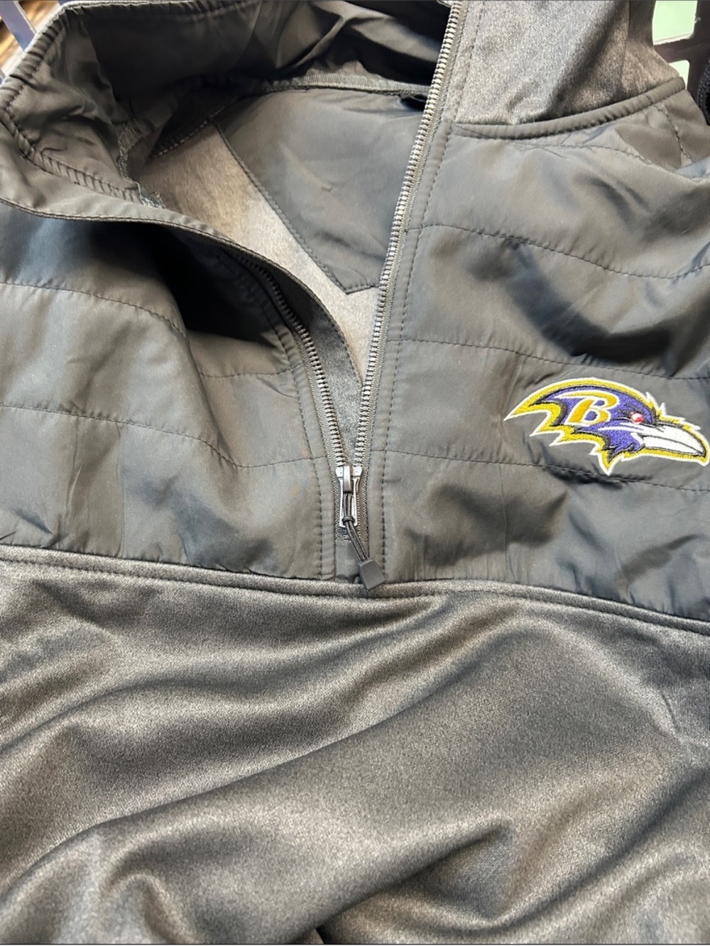 Dunbrooke Black Quilted Half-Zip Performance Jacket with Embroidered Logo